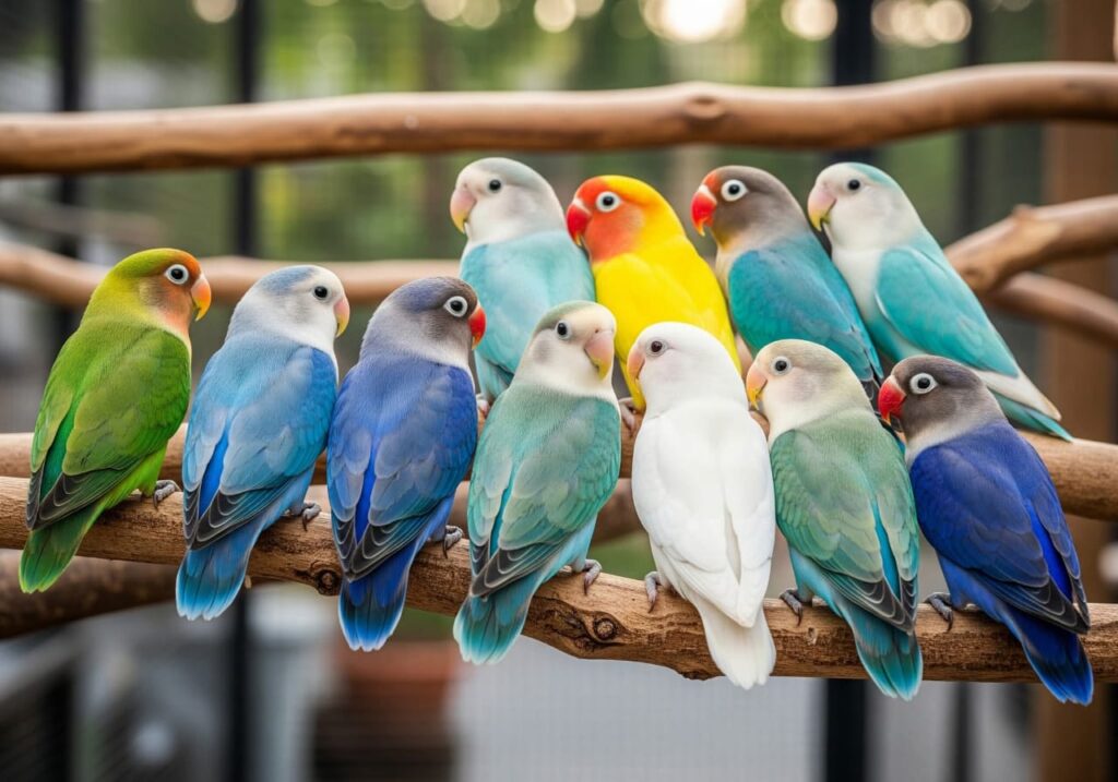 Colors of Lovebirds